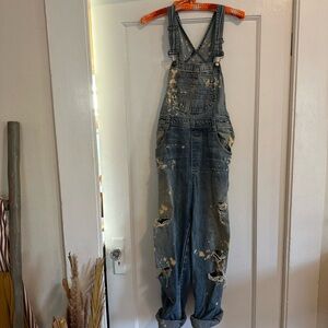 Carmar Distressed Denim Overalls